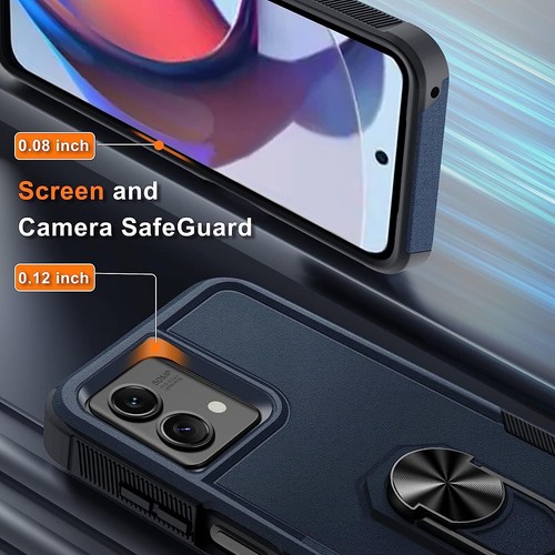 Military Grade TUFF Shockproof Hybrid Armor Case with Ring Grip for Motorola - Zdjęcie 5 z 7