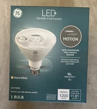 GE Motion LED PAR38 Warm White Bulb, 90 Watt Replacement only 15 W