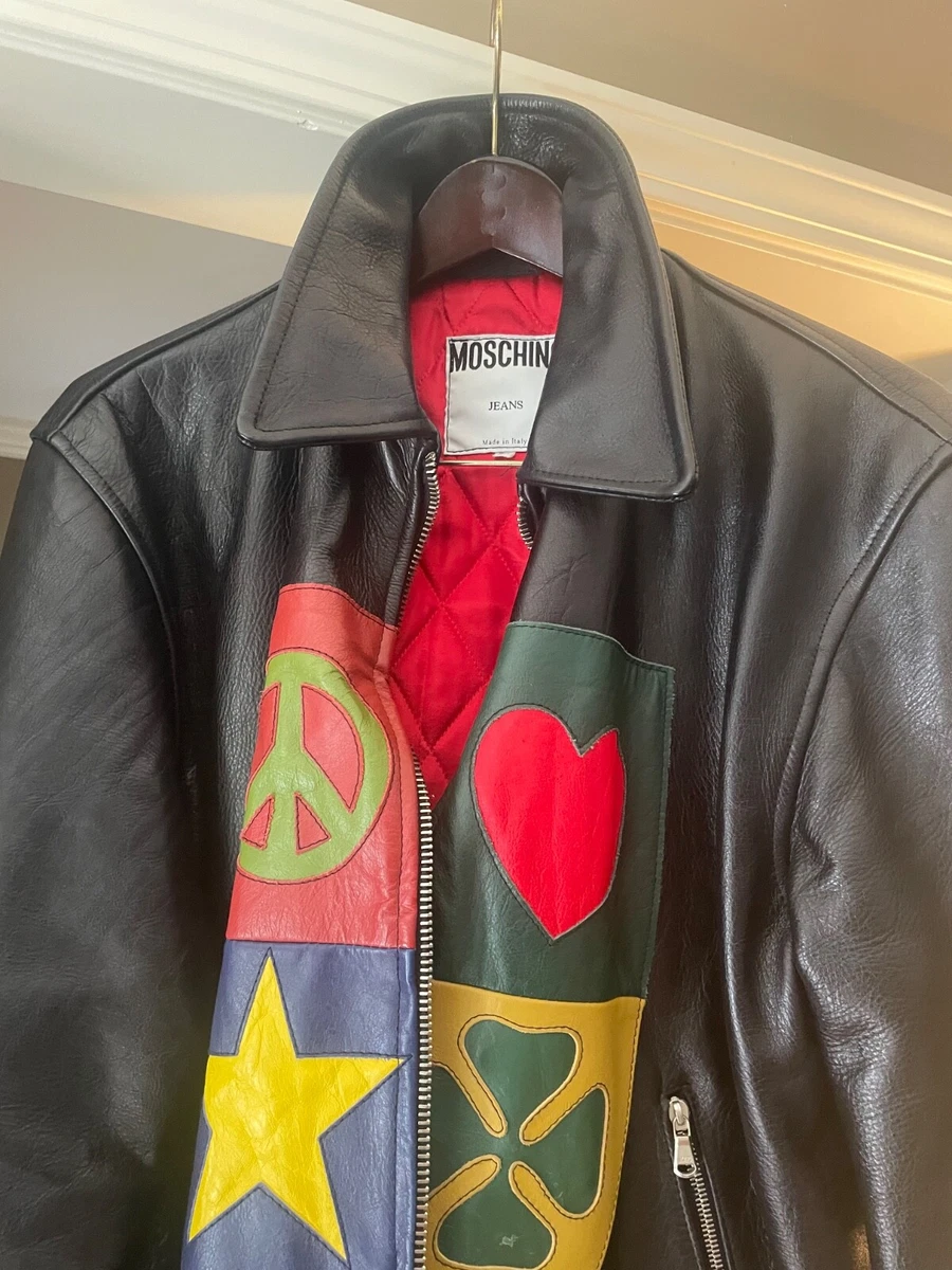 moschino leather jacket products for sale | eBay
