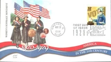 WOMEN'S SUFFRAGE 1920s DECADE CTC 1998 FLEETWOOD CACHET FDC UNAD