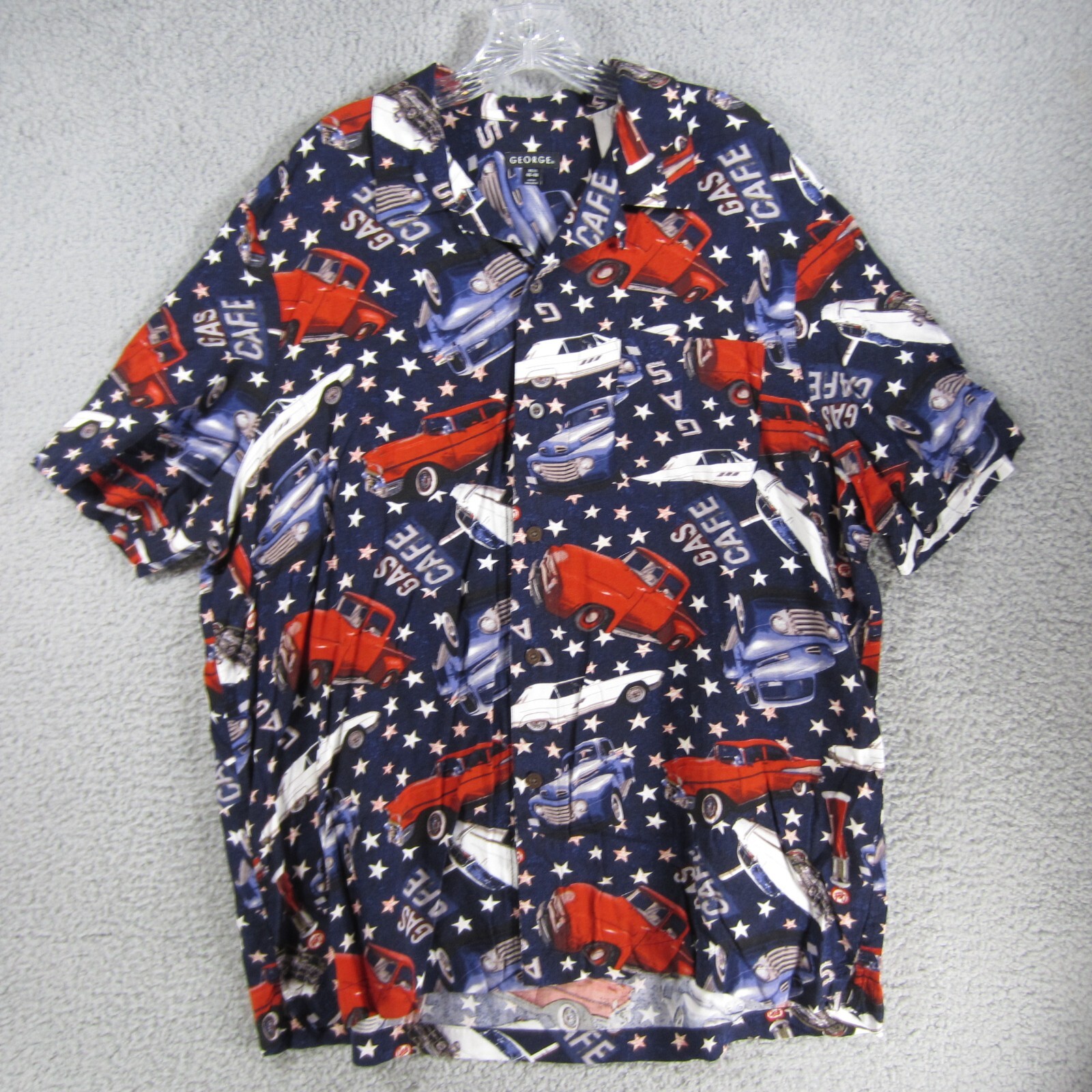 Shirt Mens Extra Large Short Sleeve Button Up Hawaiian XL RN