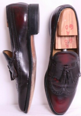 Johnston & Murphy 24-8609 Black Cherry Loafers Kiltie Tassel  display picture 1