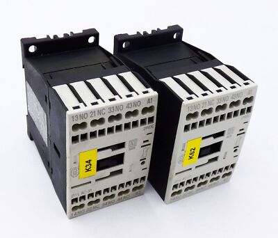 2x Moeller DILAC-31 DIL AC-31 24VDC Hilfsschütz / Auxiliary contactor -used-