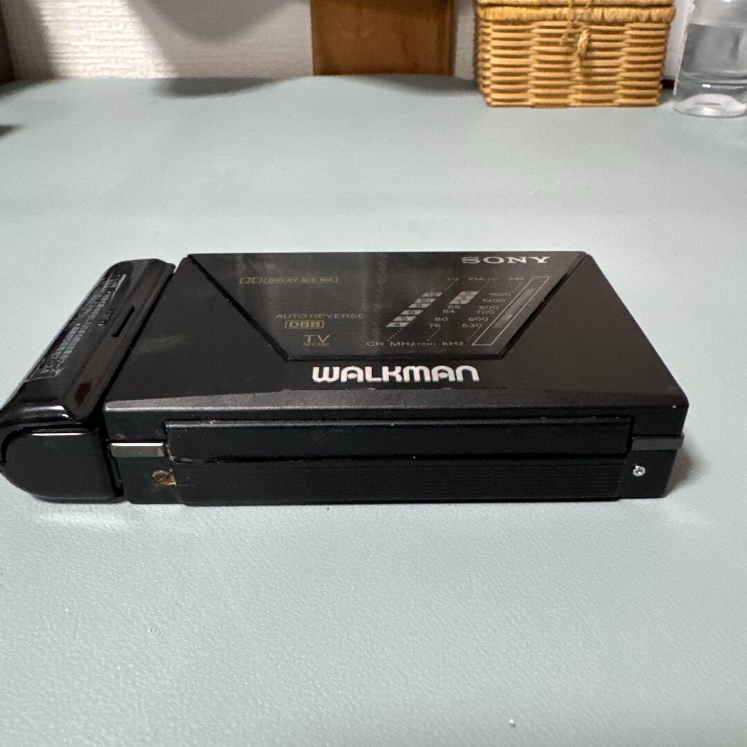 SONY WM-F550C Cassette Player 1988 Walkman Black DolbyC For Parts