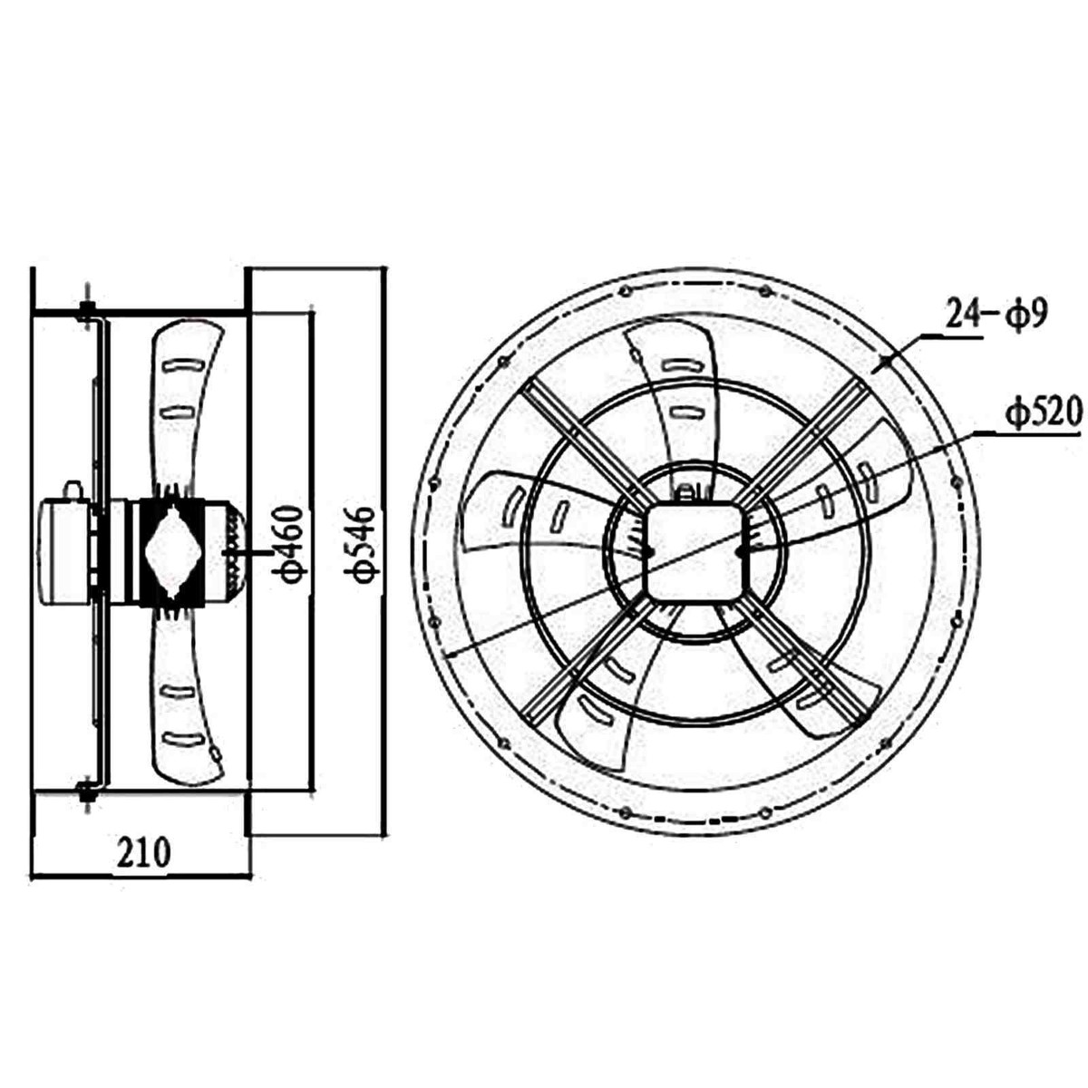 40W 6 Inch 220V Ventilation Exhaust Fan Küche Bad ... - Viceal