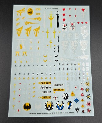 Transfer Sheets Eldar Transfers Warhammer 40K 99510104002 Decals