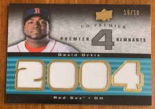 David ORTIZ 2008 UD Premier Remnants 4 Quad Jsy Relic #PR4-DO 10/10 HOF Red Sox