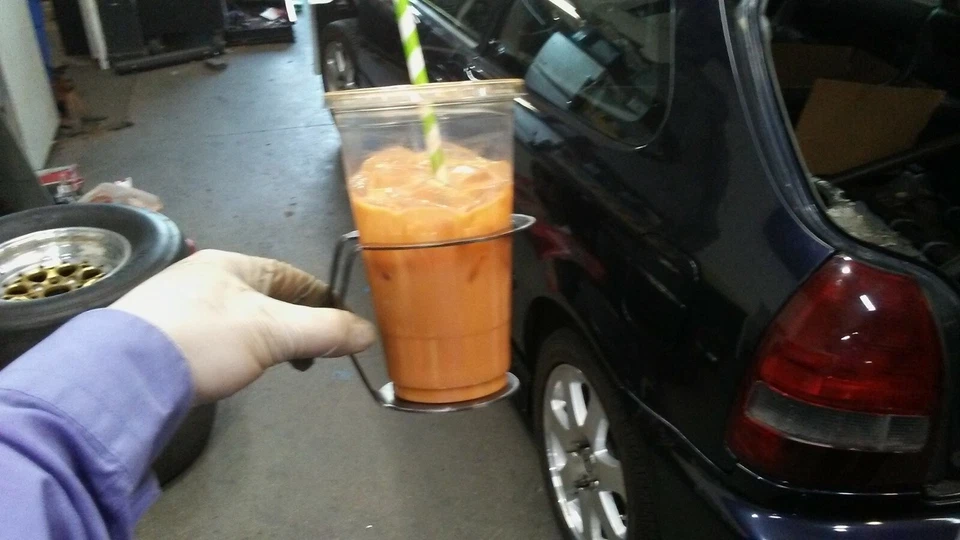 Portavasos Honda Civic se adapta a EF/EG *Negro calibre 16 metal grueso Foto 2 de 4