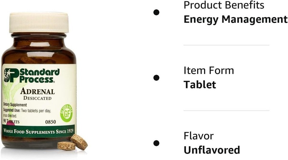 Standard Process Adrenal Desiccated / Support for Energy