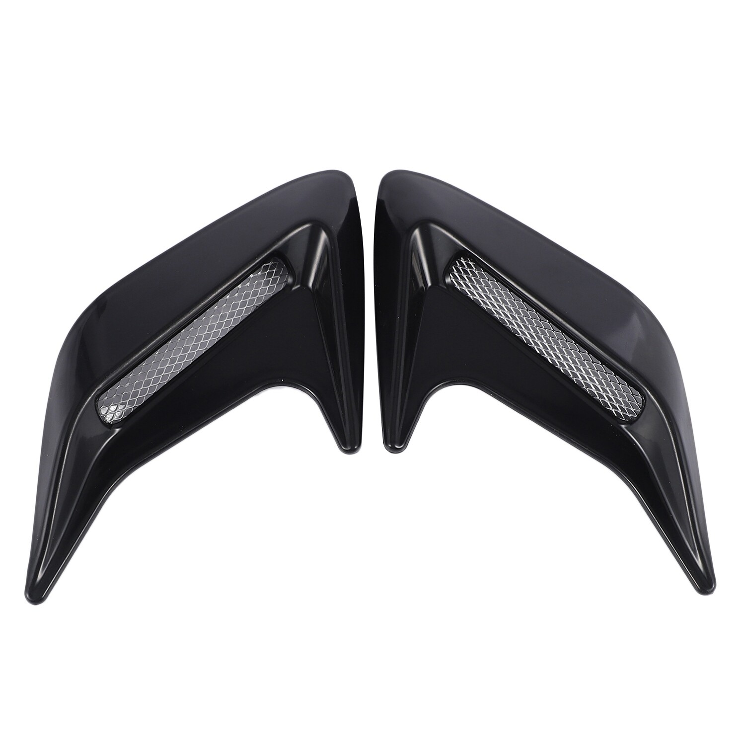 2Pcs Car Auto Side Vent Air Flow Mudguard Intake Sticker Universal Black V4B9