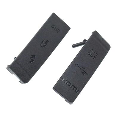 2x Ersatz Kontaktabdeckungen für Canon EOS 5D Mark II Kamera - Gummi Schwarz