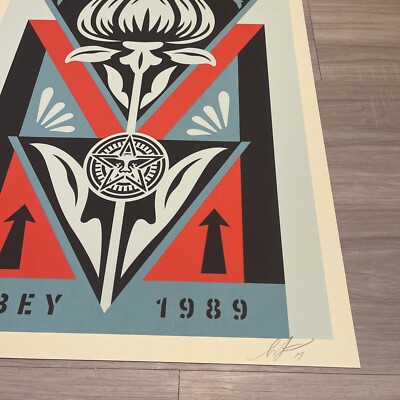 Shepard Fairey Obey RISE ABOVE 1989 Black Signed Numbered Screen