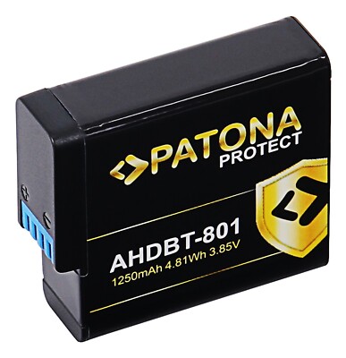 Patona Protect Akku für Gopro HERO8, HERO7, HERO6, HERO5 - AHDBT-801 AHDBT-701