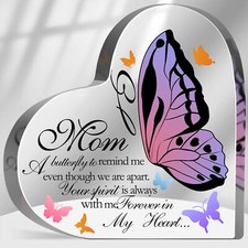 Memorial Acrylic Keepsake Sign In Memory of Mom Loss Sympathy D cor