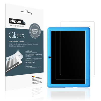 2x Schutzfolie für Lville Kinder Tablet matt - Anti-Shock 9H Folie dipos Glass