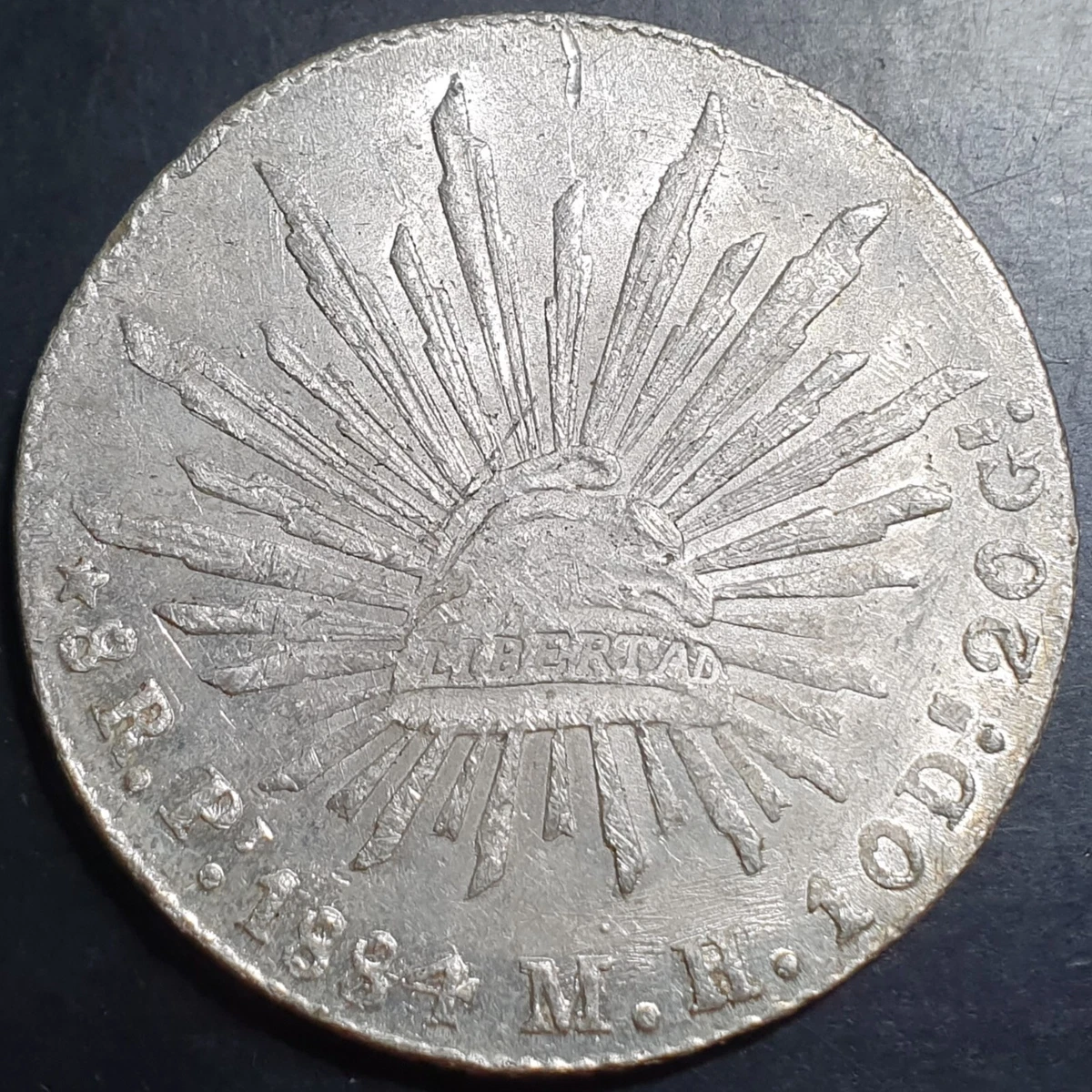 银色1884 年墨西哥第二共和国银币(1867-1905) | eBay