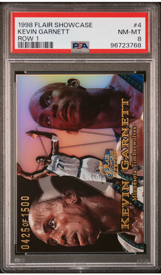 PSA 8 1998 FLAIR SHOWCASE KEVIN GARNETT