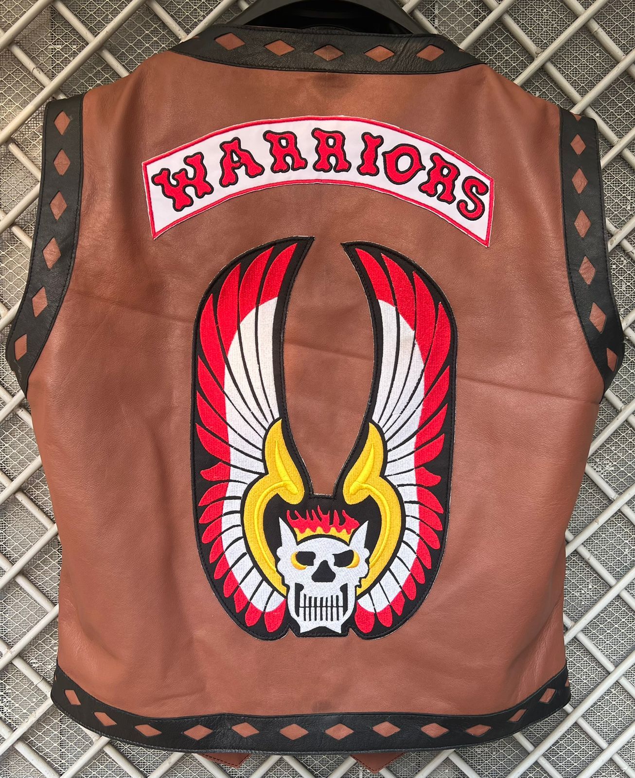 The Warriors Genuine Leather Vest Movie Costume Halloween Jacket Real Biker Gift