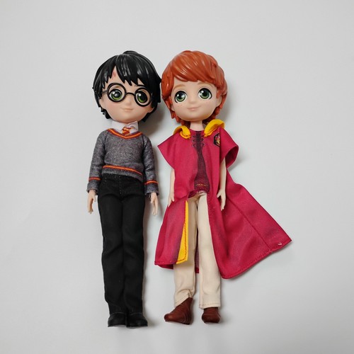 Wizarding World Harry Potter & Ron Weasley Chibi Style Action Figure Lot 8" Doll