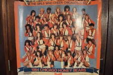 1984 Chicago Honey Bears Football Team Cheerleader Poster,Budweiser Tears/holes
