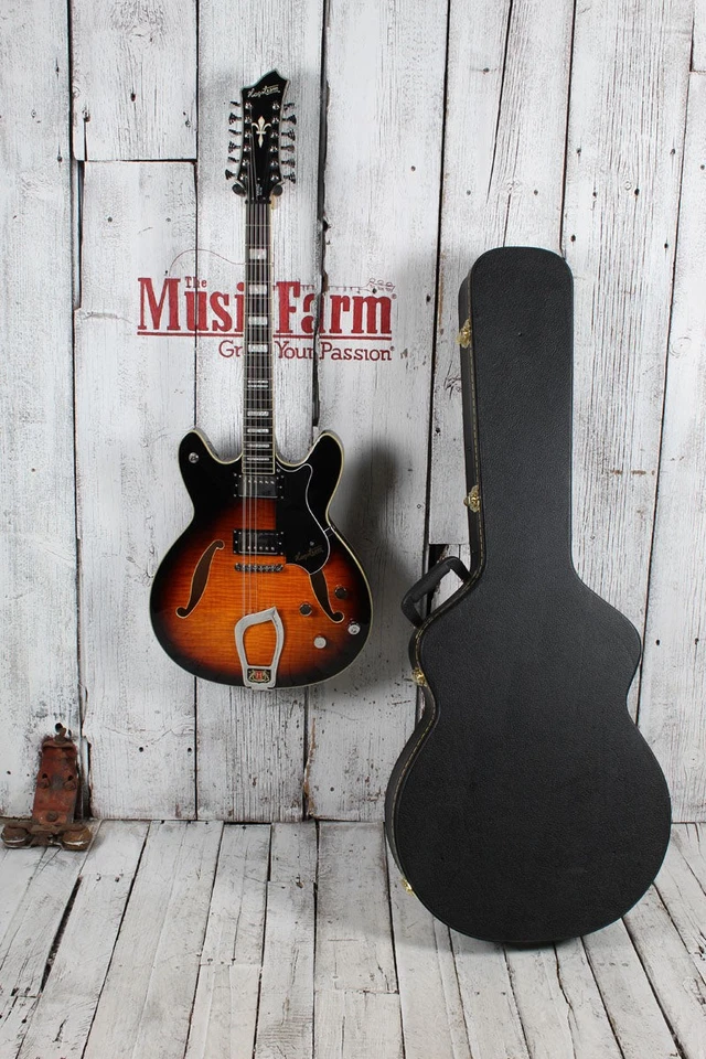 Guitarra Eléctrica Hagstrom Viking Deluxe 12 Cuerdas Cuerpo Semi-Hueco con Estuche Foto 2 de 4