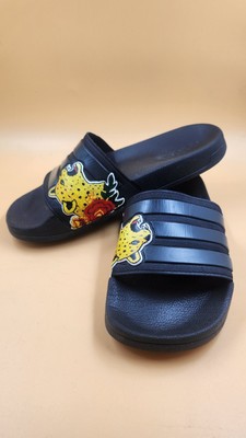 Adidas Adilette Junior Shower Slides, White Classic Logo, UK Size 5 Tiger Print 