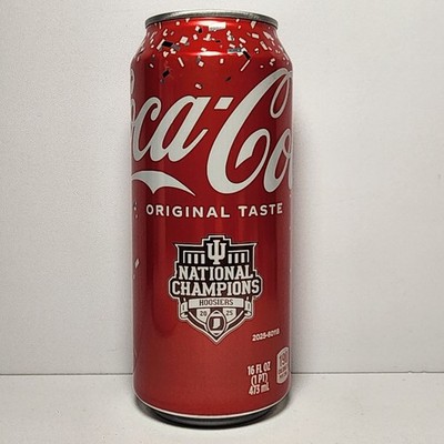 Indiana University IU College Football 2025 Championship Coca Cola Coke Can