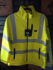 Caterpillar Hi-Vis FR Softshell Jacket Sz L New W/tags BIG SAVINGS  