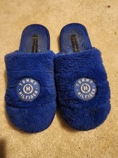 Tommy Hilfiger Women's Blue Fuzzy Slide On Slippers Size 8-9