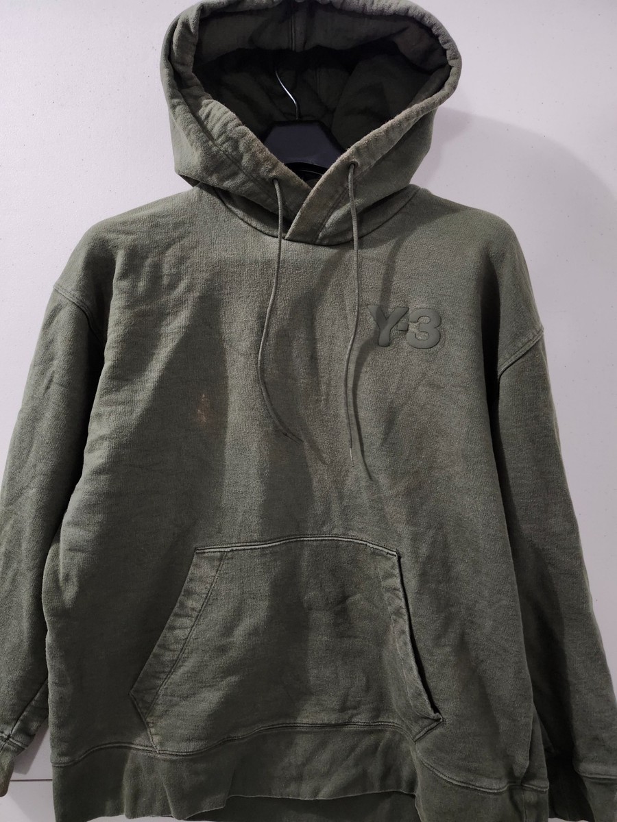 Adidas x Yohji Yamamoto Hoodie Mens L GRN Y-3 Classic Chest Logo