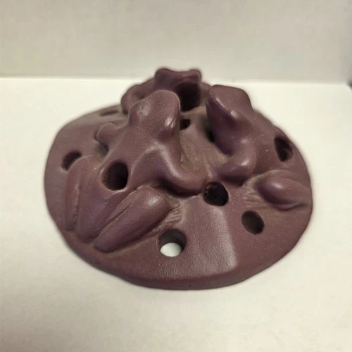 Antique Van Briggle Pottery Mulberry Flower Frog, Dated 1915, Double A Logo, VGC