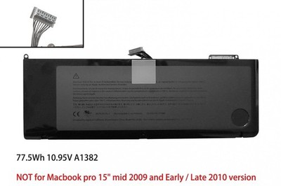 New 77.5Wh A1382 Battery for MacBookPro5,1 MacBook Pro A1286 EMC 2255