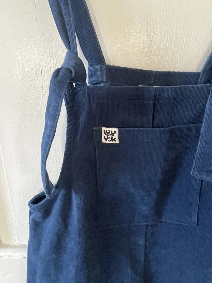 Nuevo con etiquetas Mameluco Lucy & Yak Original Pana Para Mujer 6 Verde azulado Aqua Foto 3 de 4