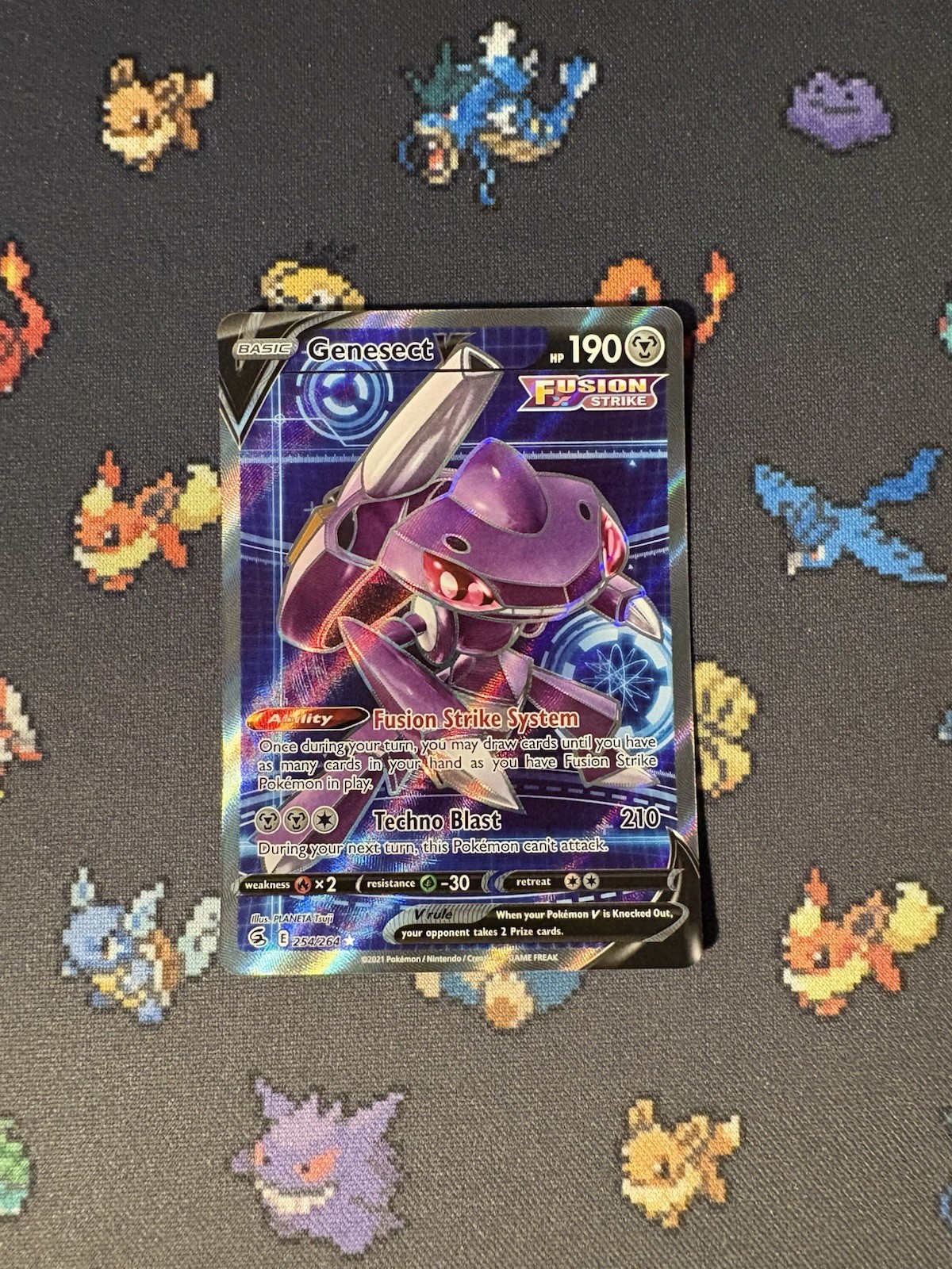 Pokémon Cards Genesect V 254/264 Full Art Ultra Rare Fusion Strike - (NM)