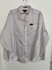 Eddie Bauer Men's Button Down Shirt Wrinkle Resistant Relaxed Fit 3XL red black