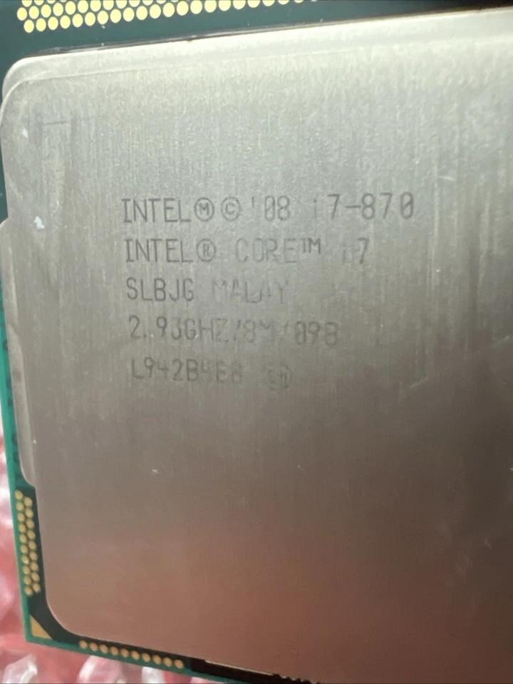 Intel Core i7-870 SLBJG 2.93GHz 8MB 4-Core LGA1156 Socket CPU - Image 3 of 3