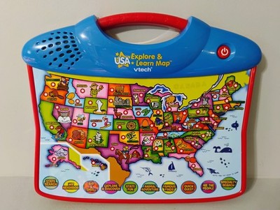 VTech USA Explore & Learn Map Interactive Tablet Toy WORKS