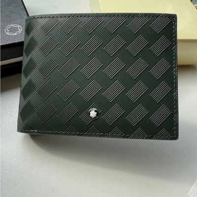 Montblanc Extreme 3.0 Green Leather Wallet Men's Luxury Bifold