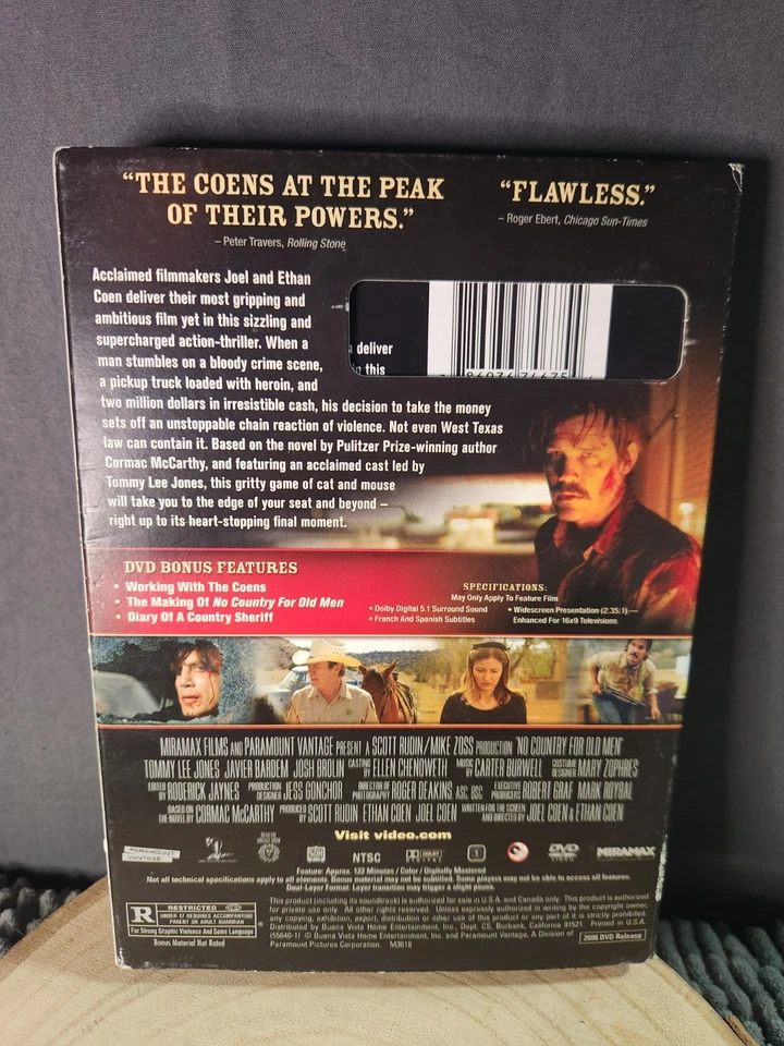 No Country for Old Men (DVD, 2008) - Image 2 of 4