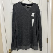 Sonoma Shirt Super Soft Double Knit Crewneck Long Sleeve Top XXL Grey Marl NWT