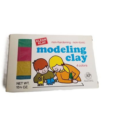 Vintage Klean Klay Modeling Clay 4 Colors Art Chemical Products Huntington IN
