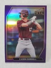 CADEN SORRELL 2026 Leaf Metal PURPLE PRISMATIC #'d 4/7 Texas A&M