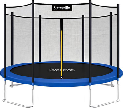 Serenelife Trampoline Outdoor 8FT 10FT 12FT 14FT with Enclosure Net, Ladder and 