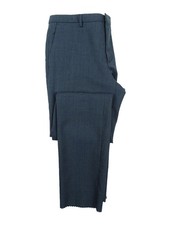 Hugo Boss Men's Hesten Houndstooth Check Extra Slim Fit Suit Pants 38R, Blue 
