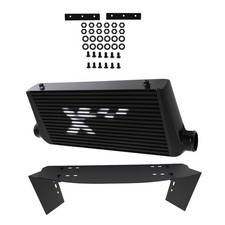 Universal Aluminum Intercooler Kit With 3 Air Guide Panels 3 Inlet Outlet