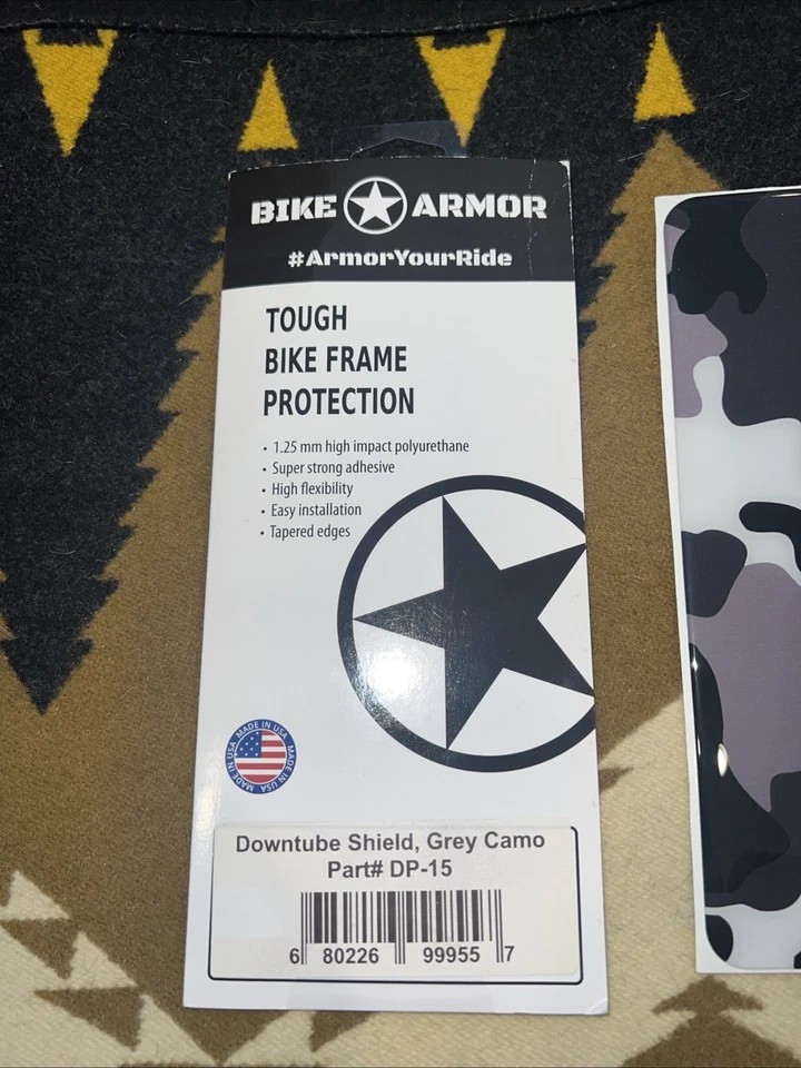 Proteção de quadro de bicicleta resistente armadura de bicicleta novo padrão camuflado cinza/preto - Imagem 3 de 4