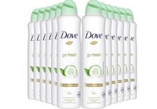 Dove Go Fresh Deodorant Cucumber & Green Tea Spray 250ml x 6