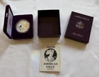 1990 $1 AMERICAN SILVER PROOF EAGLE w/OGP & COA - Uncirculated.