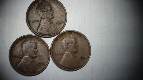 1920, 1924, 1928  Lincoln Wheat Cents  Very nice album fillers FREE SHIP