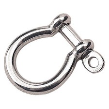 13/16" I.W. x 1-13/16" I.L. 3/8" Stainless Steel Screw Pin Bow Shackle, Bulk